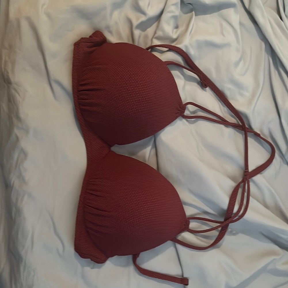 Maroon bikini top